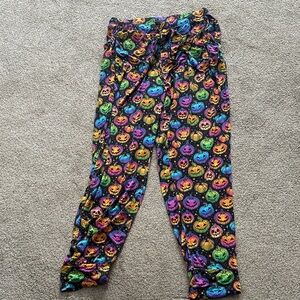 Bums & Roses Bamboo Colorful Halloween Pumpkin Pants size 2XL